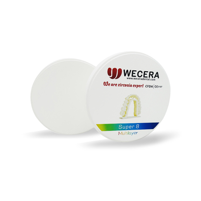 1250HV 1200 Mpa 3D Pro Zirconia Disc 57% Transmittance Multilayer B2 D98*16mm