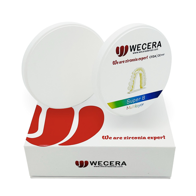 Dental Lab Zirconium Multilayer Blank 3D Multilayer 1200 MPA 25mm Thickness