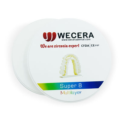 8 Layers Multilayer Zirconia Block Including 6.0gcm3 Sintering Density Compatible Machine Amann Girrbach System Optimized for Dental Material