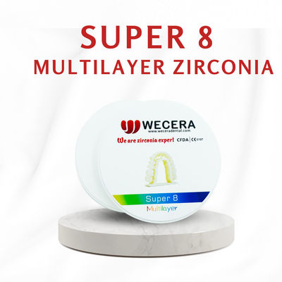 1200 Mpa Strength Multilayer Zirconia Disc Crown And Bridge Disc Suitable For High Strength Dental Prosthetic Production
