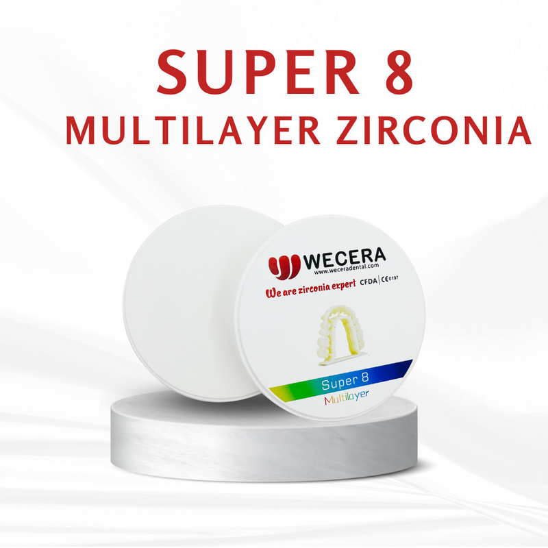 10mm/12mm/14mm/16mm/18mm/20mm/22mm/25mm Multilayer Zirconia Disc for 1500 Degree Sintering Temperature and 100 Years Life Time