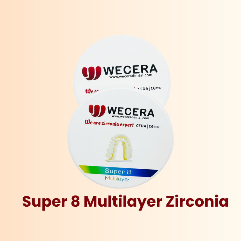 Compatible Machine Amann Girrbach System 3d multilayer zirconia offering chemical solubility under 100 micrograms per square centimeter designed for dental applications