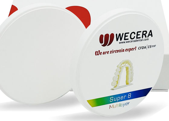 Prężnica 98 mm Wielowarstwowy dysk cyrkoniowy w grubości 10 mm 12 mm 14 mm 16 mm 18 mm 20 mm 22 mm 25 mm Nadaje się do zastosowań stomatologicznych